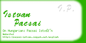 istvan pacsai business card